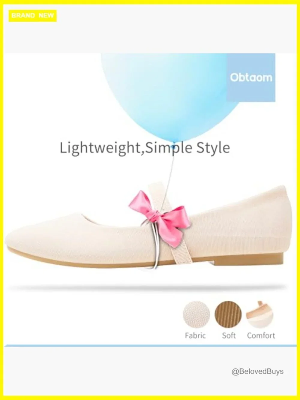 Mary Jane Flat Shoes Round Toe Ballet Flats for Women Dressy Fabric Business